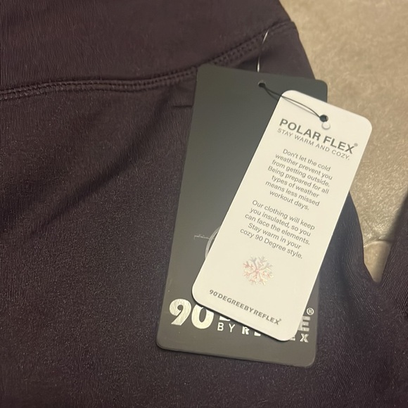 90 degree by Reflex cold weather leggings, fig sugar color, small, new - Picture 2 of 10